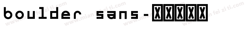 boulder sans字体转换